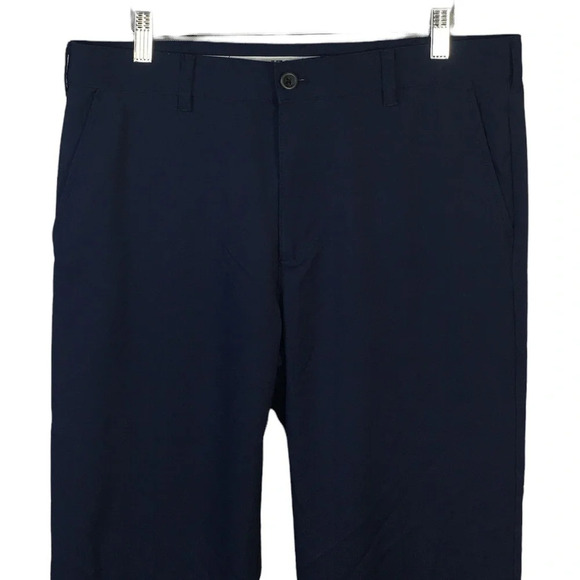 MJ495 Mens Izod Golf Straight Leg Performance Flat Front Chino Pants 33x32 - Picture 3 of 7